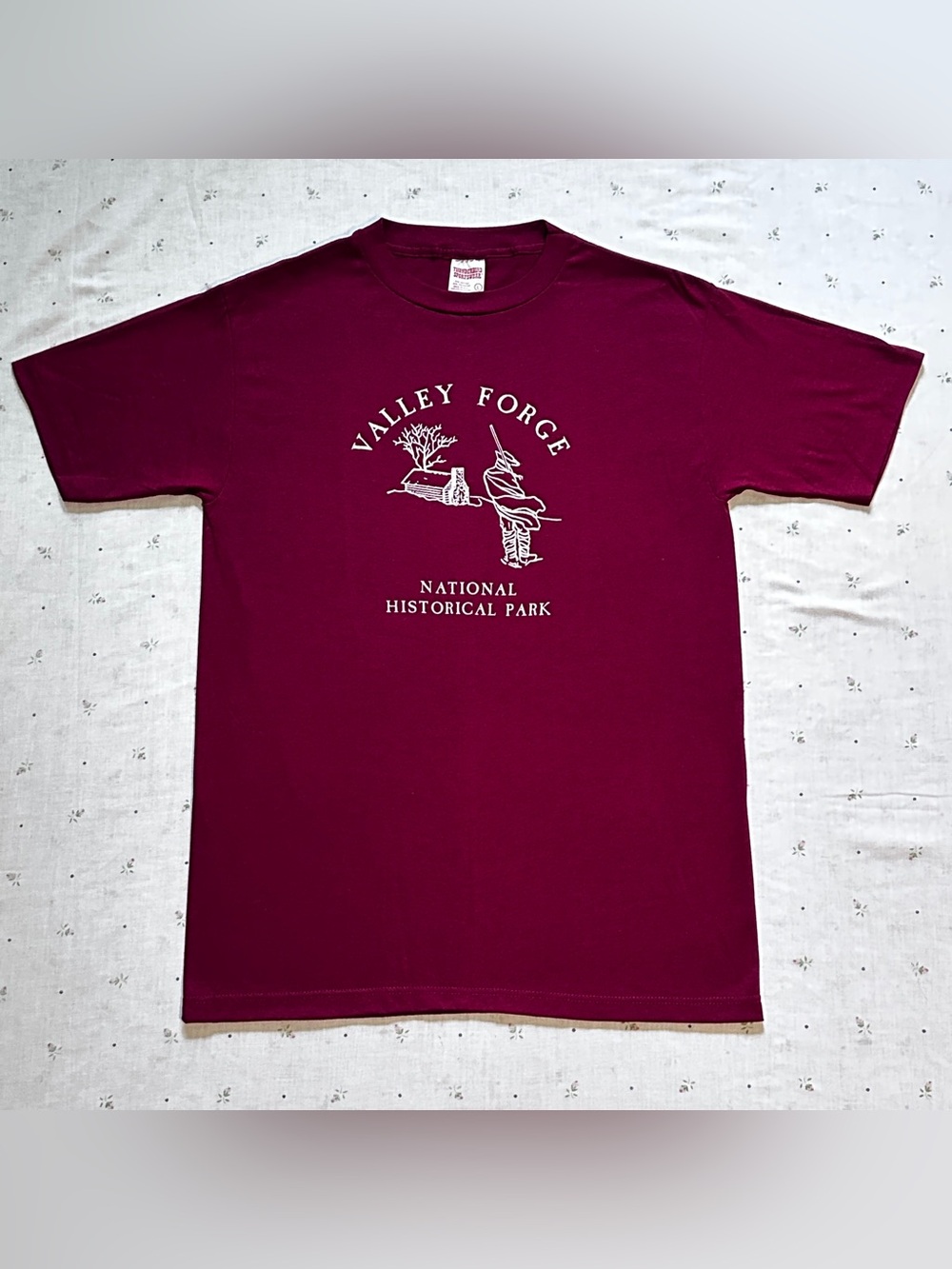 Vintage 80s Valley Forge National Historical Park T-Shirt - Maroon - Made in USA